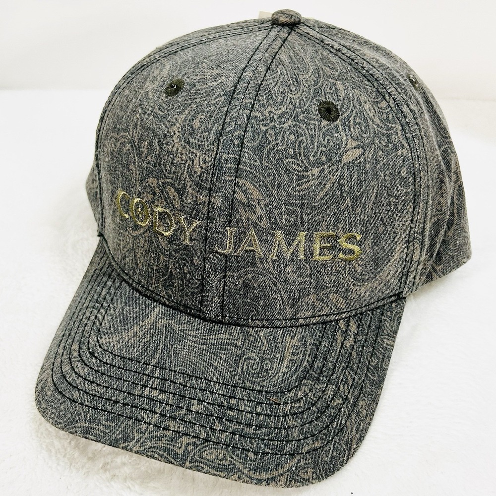 Cody James Wordmark Paisley Trucker Hat Cap Snapback Adjustable Blue Green